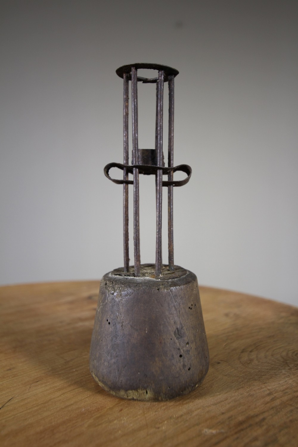 Rare English Early 19th Century Antique Caged Candle Holder