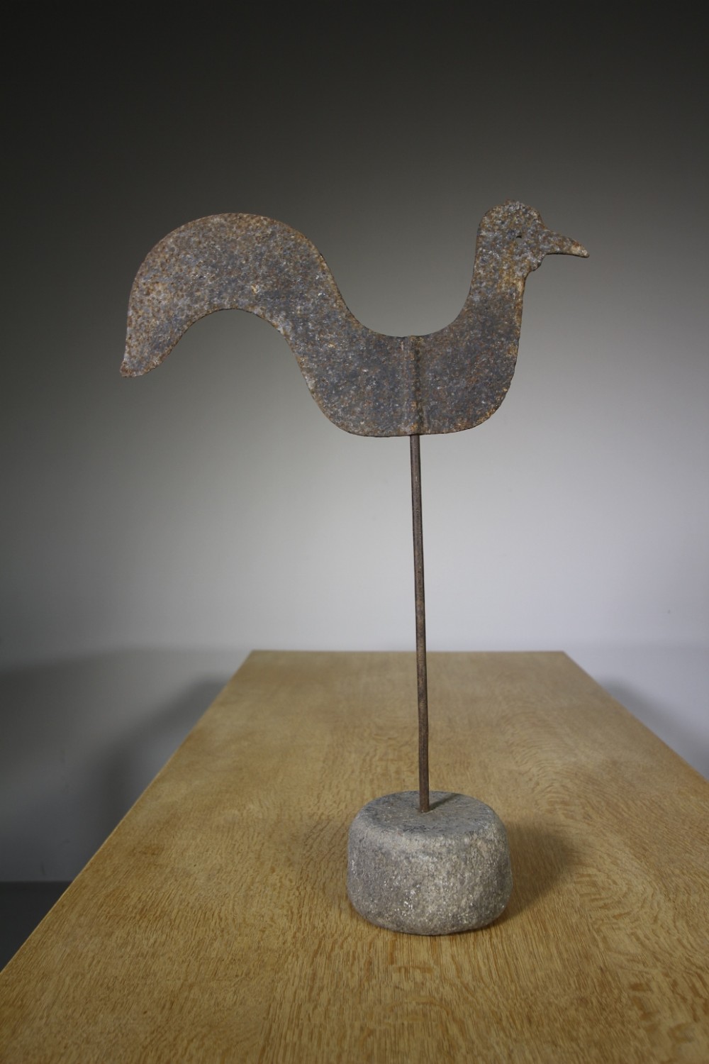 Tall English 19th Century Antique Iron Cockerel Weathervane