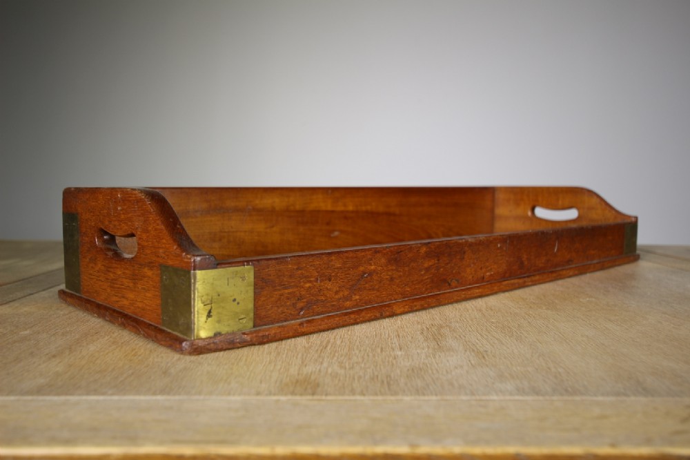 English 19th Century Antique Mahogany Book Trough