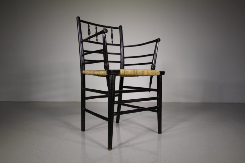 19th Century Antique Sussex Chair by Morris & Co