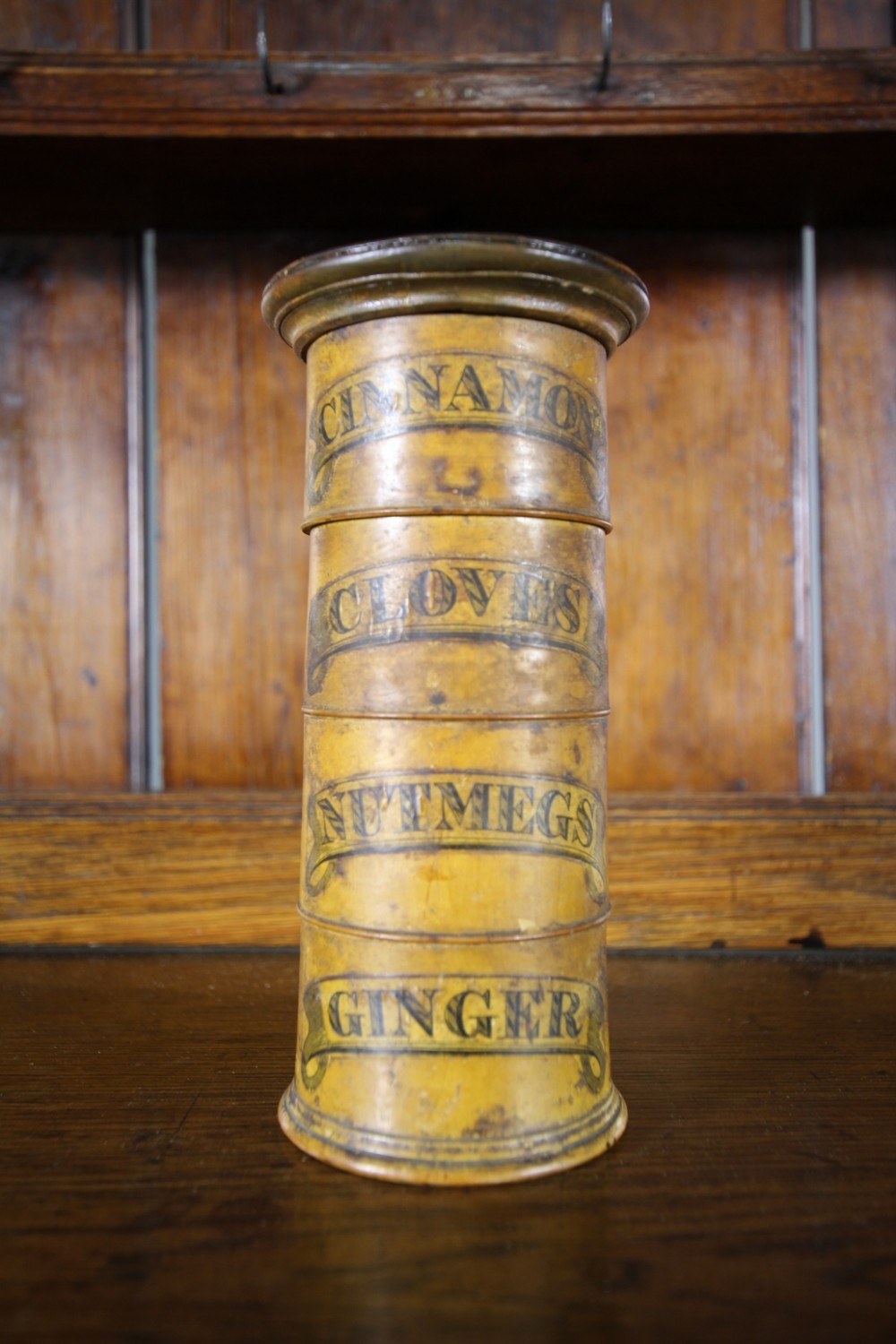 Early 19th Century English Antique Boxwood Spice Tower