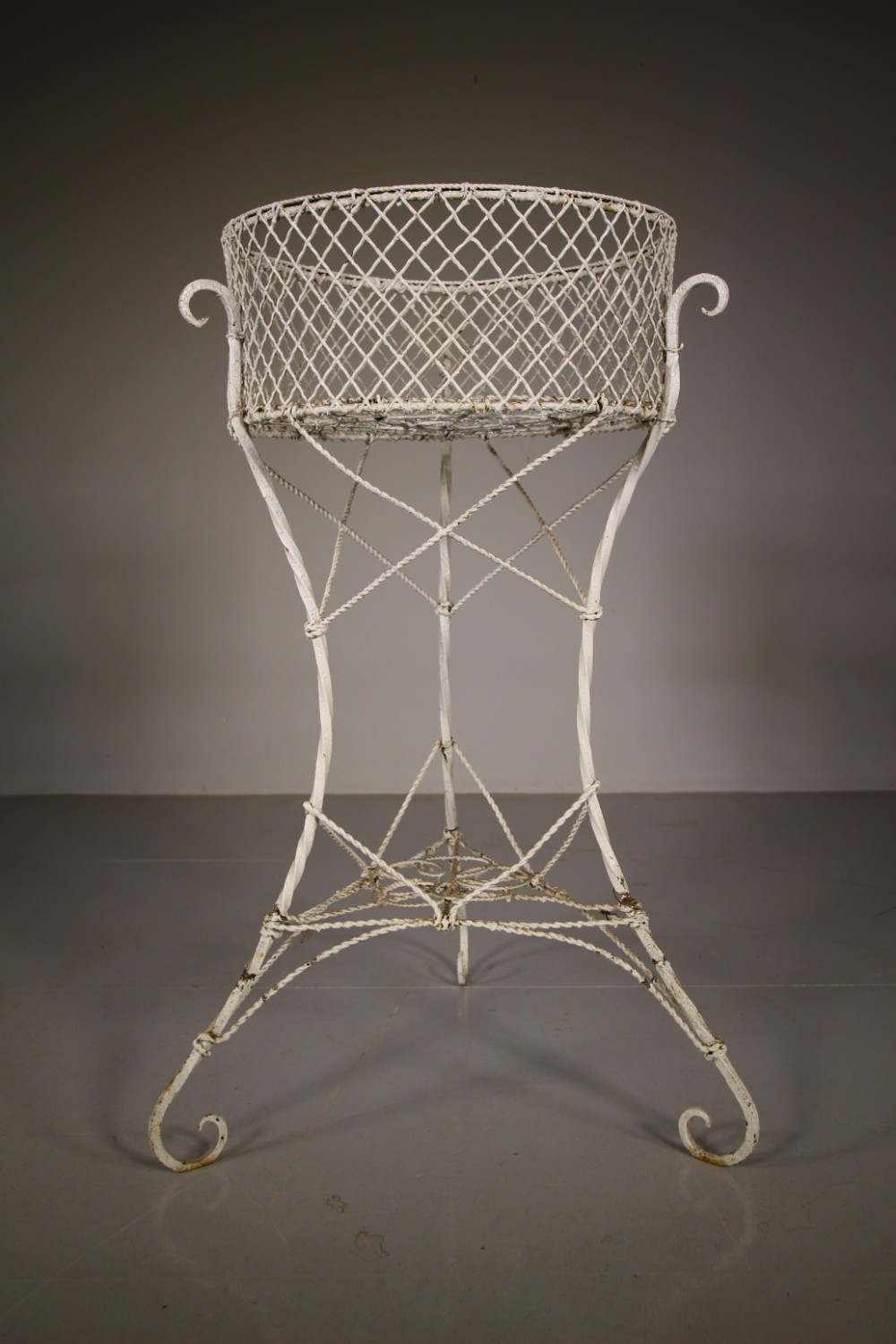 Large English 19th Century Antique Wirework Planter