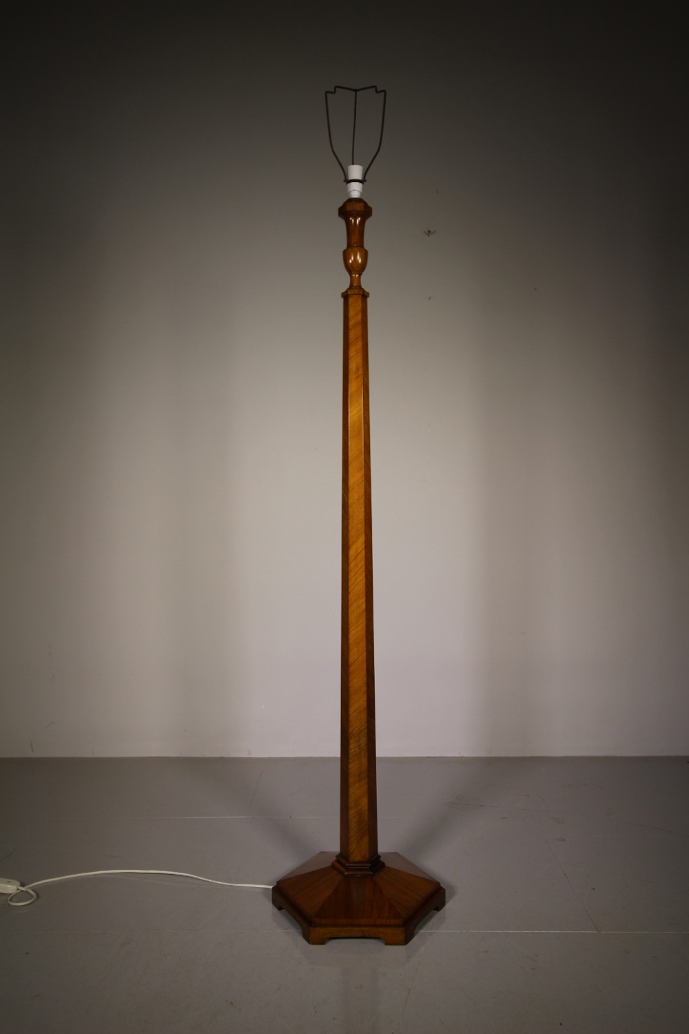 Heals of London 1920’s Walnut Floor Lamp