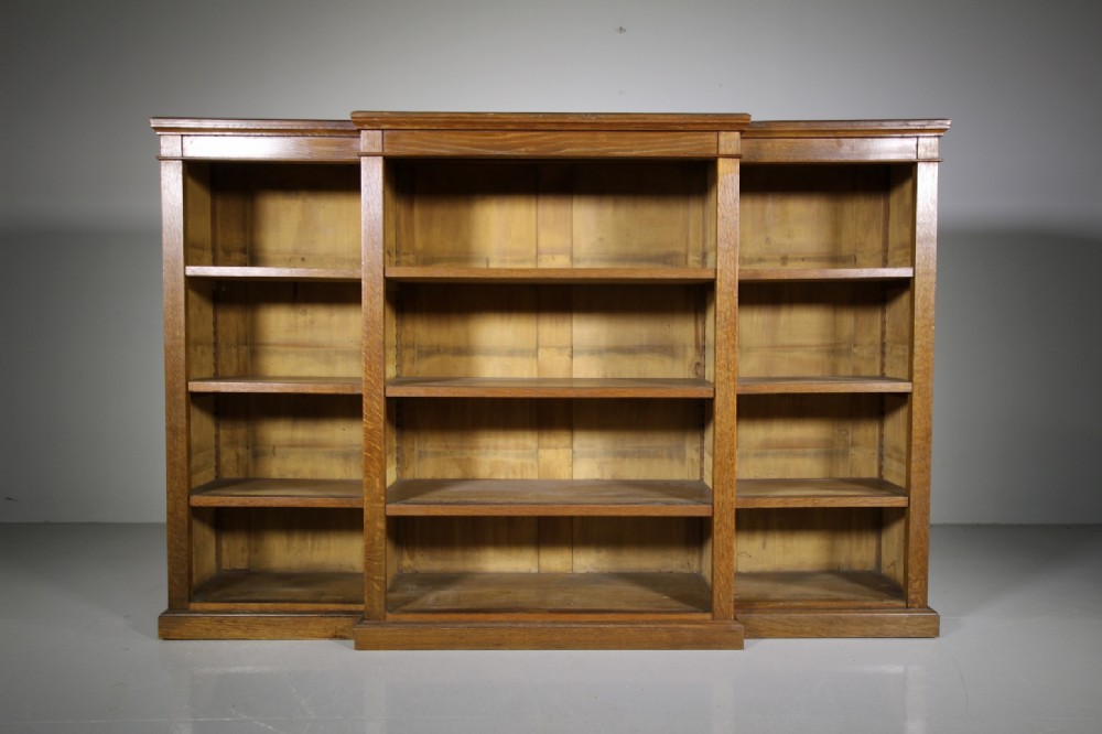 19th Century Antique Oak Open Bookcase by James Shoolbred
