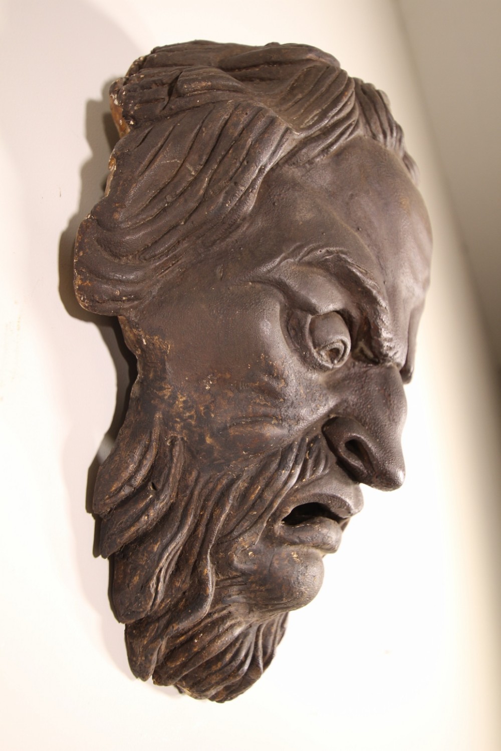 Large 19th Century Antique Theatre Plaster Facial Mask