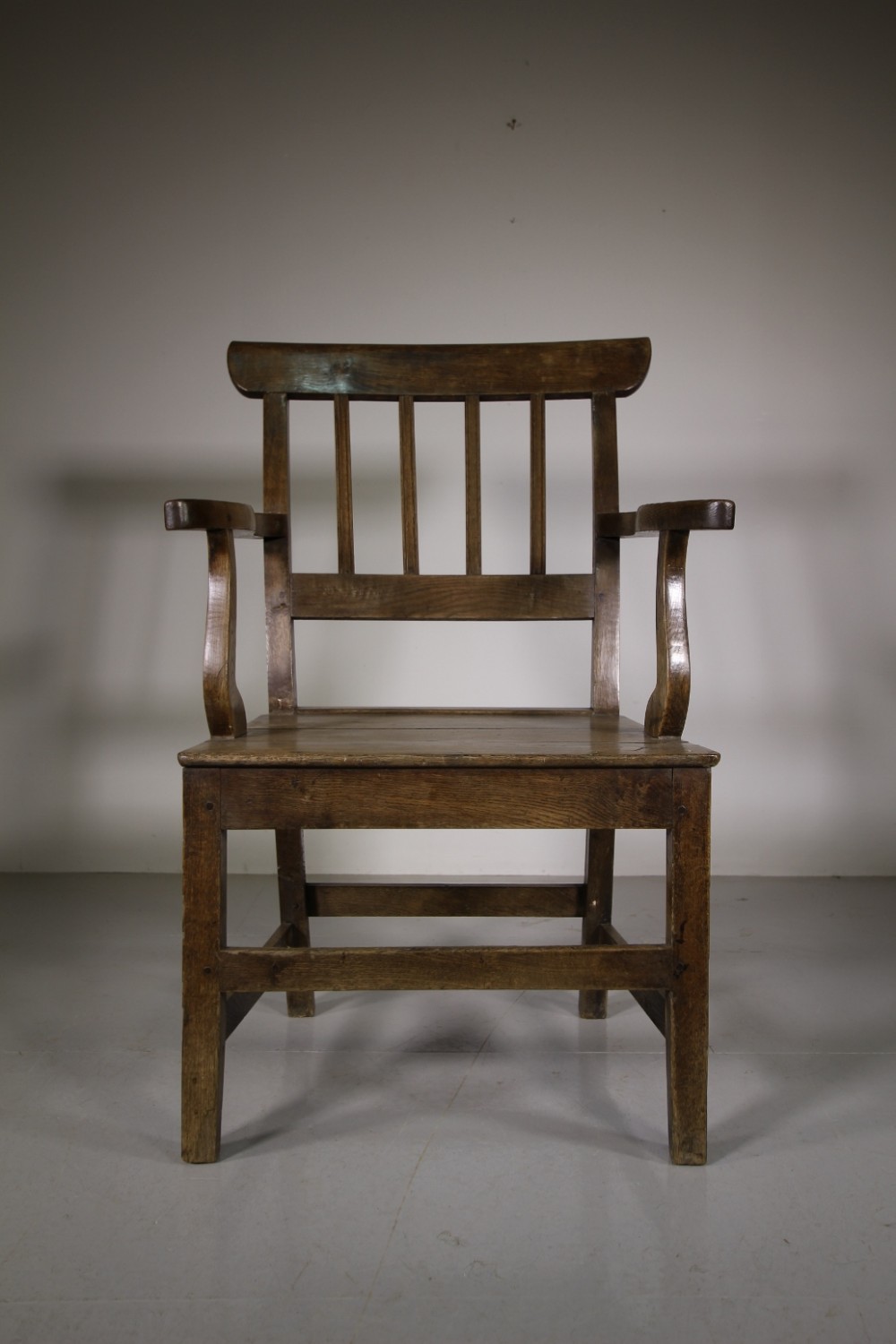Large Welsh Georgian Antique Oak Farmhouse Chair