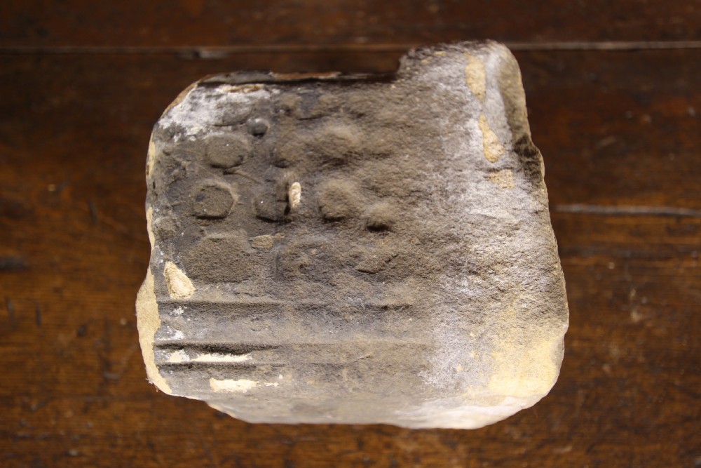 17th Century English Antique Stone Mortar Dated 1676 View IX