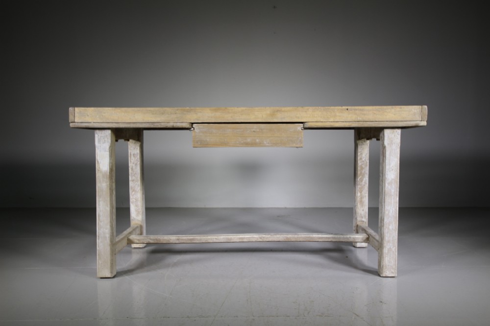19th Century Antique Baking Table in Original Paint