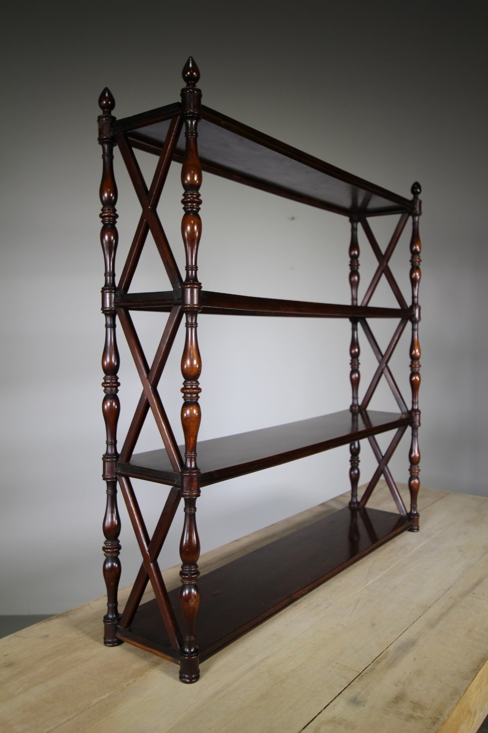 English 19th Century Antique Mahogany Wall Shelves
