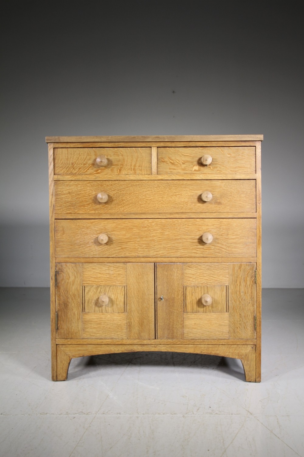 Early Heals Antique Oak Chest – Stamped