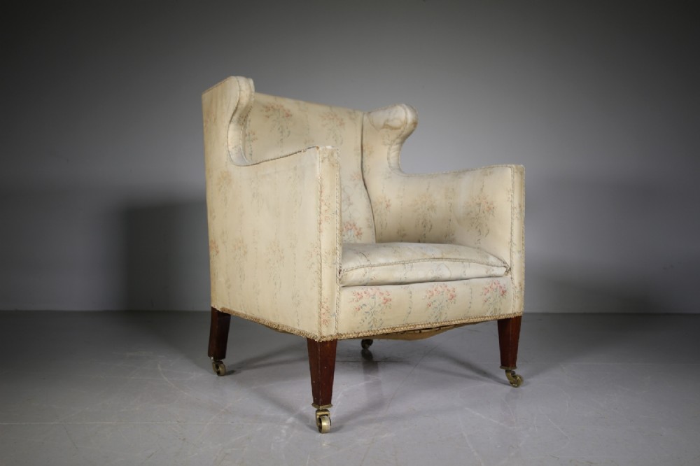 English 19th century Antique Upholstered Armchair by William Birch