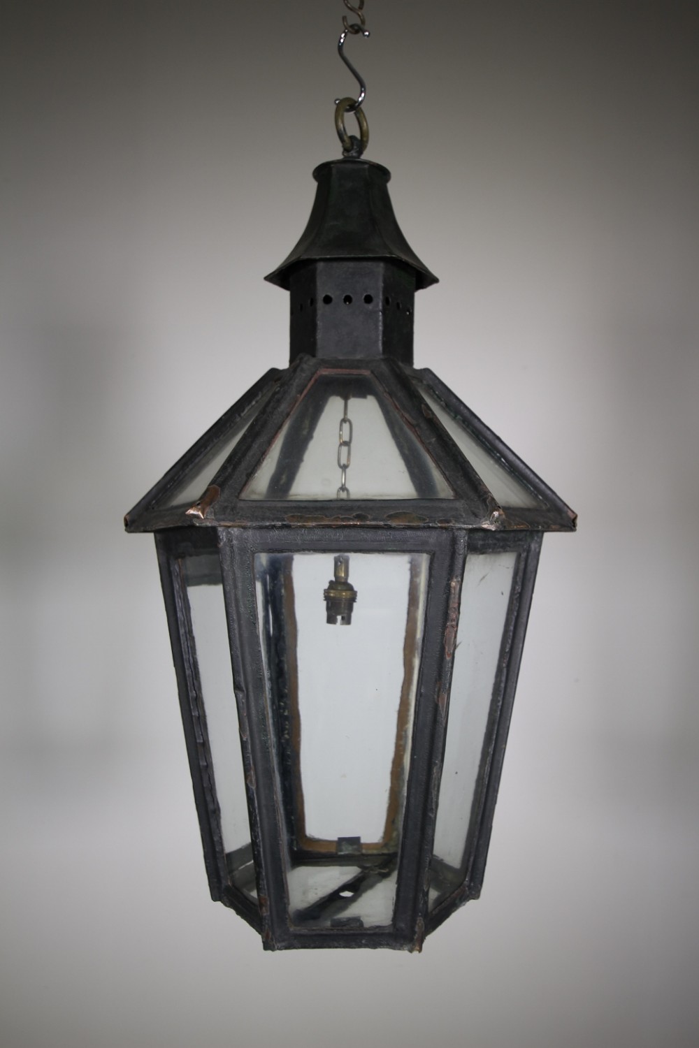 Large English 19th Century Antique Copper Lantern