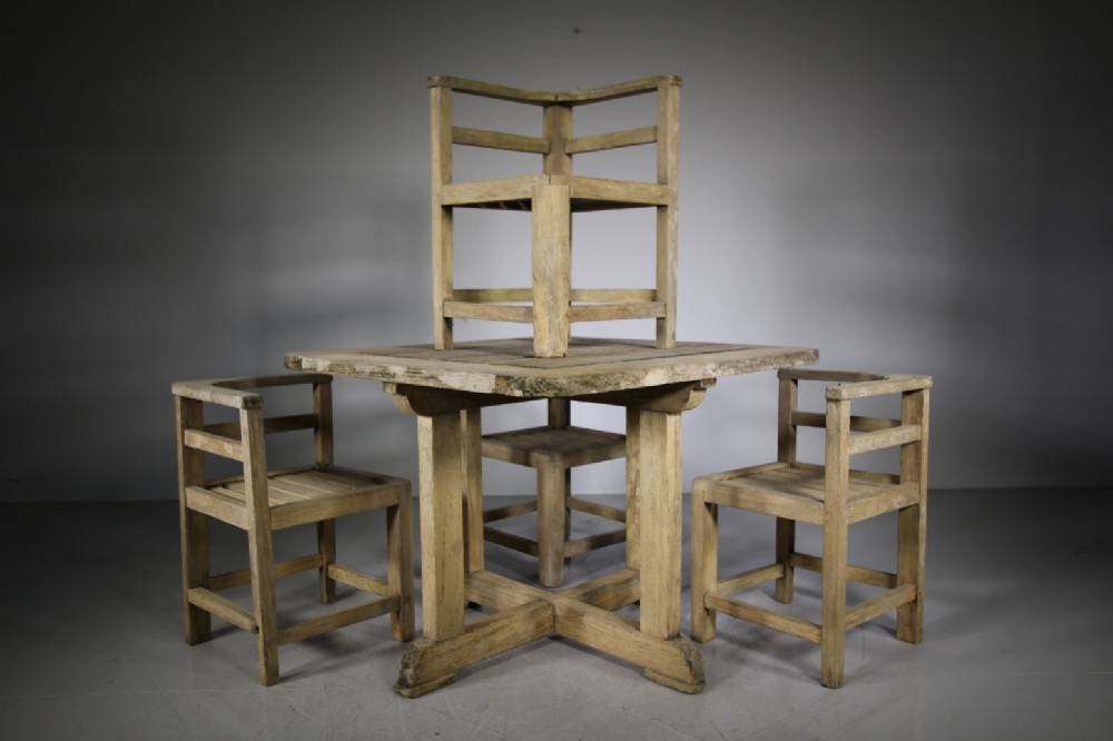 1930’s Heals of London Teak Garden Table & Chairs