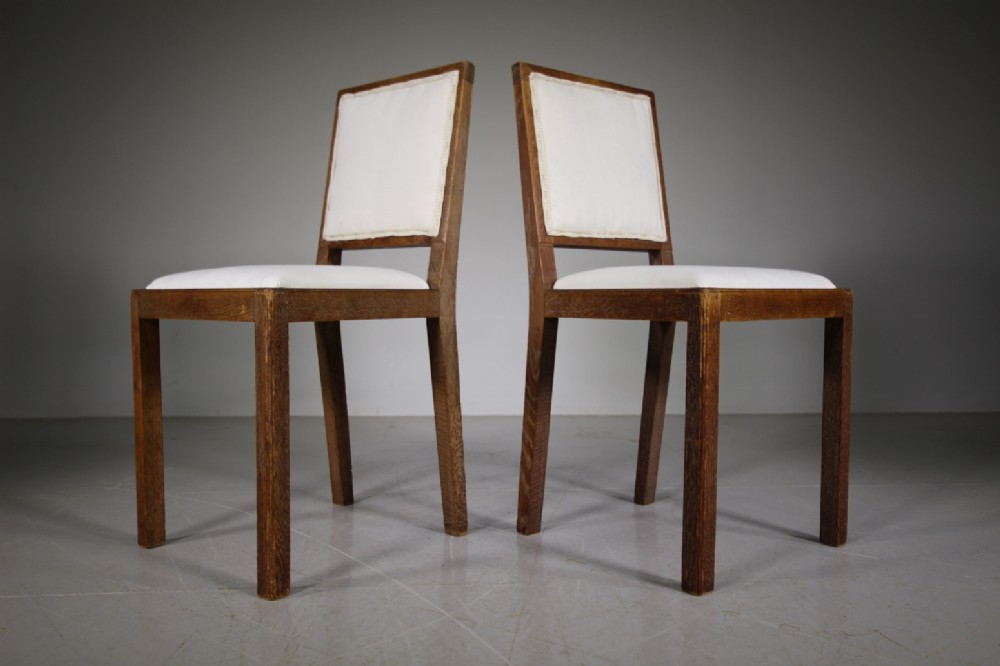 Pair of Heals 1920’s Oak Chairs – Labelled