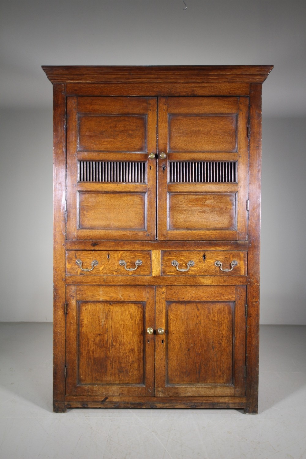 North Wales Early 19th Century Antique Oak Bread & Cheese Cupboard