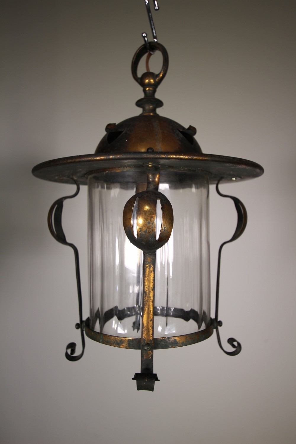 English Arts & Crafts Antique Copper Hanging Lantern