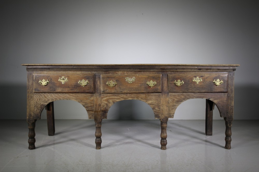 English 18th Century Antique Period Oak Dresser Base