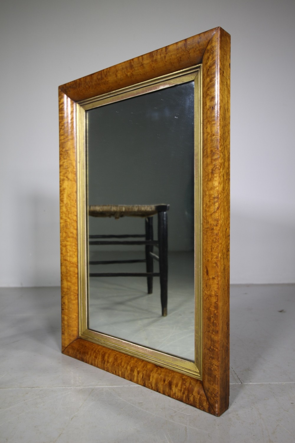 Handsome Early 19th Century Antique Birds Eye Maple Mirror