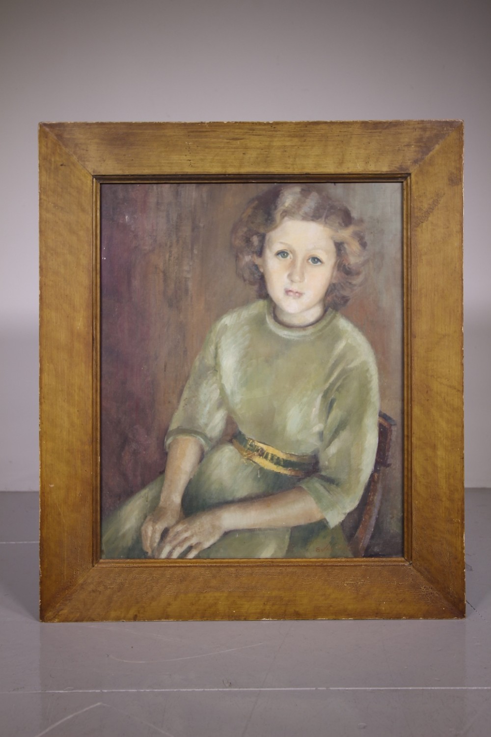 Wonderful 1930’s Portrait Oil Painting by Sybil Trist