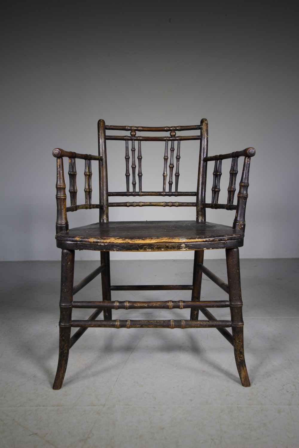 Regency Antique Faux Bamboo Armchair