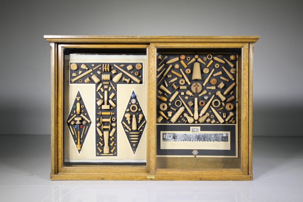 Yorkshire 1930’s Wood Turning Wall Display Case