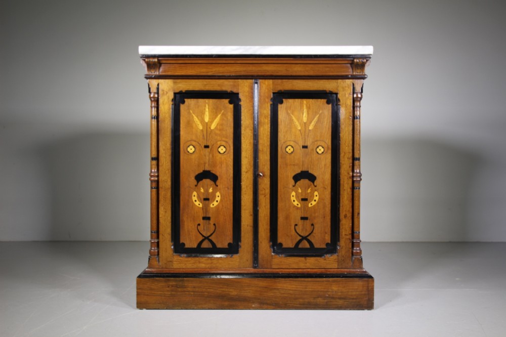 19th Century Antique Aesthetic Period Walnut Cabinet