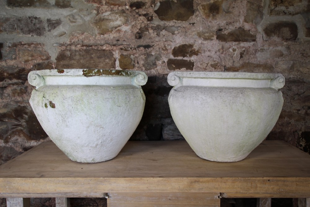 Rare Large Pair of Edwardian Antique Compton Garden Urns 