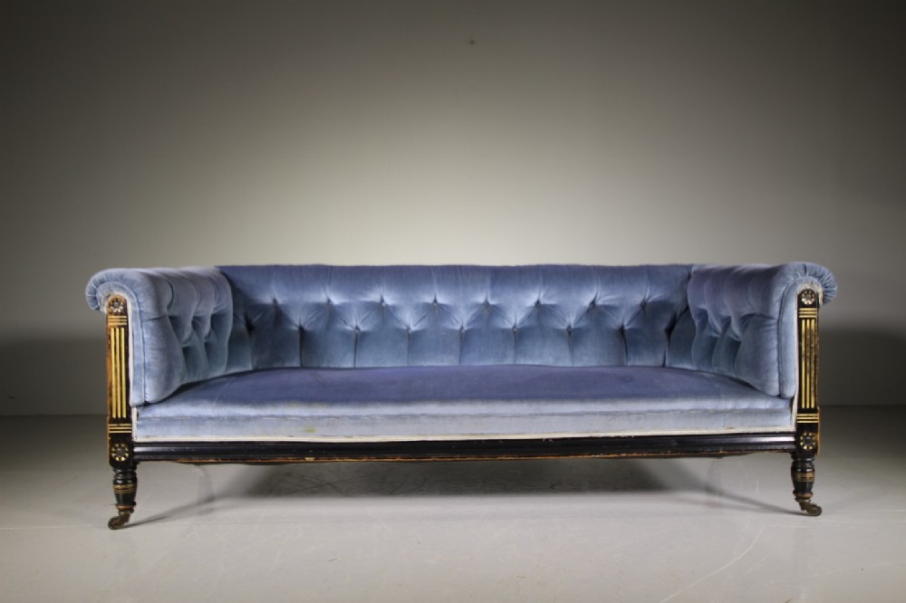 19th Century English Antique Upholstered Sofa by Gillows