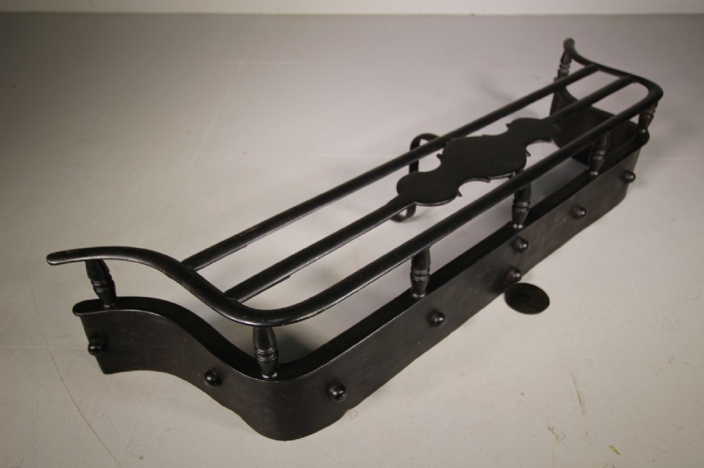 19th Century English Antique Iron Fire Guard with Trivet