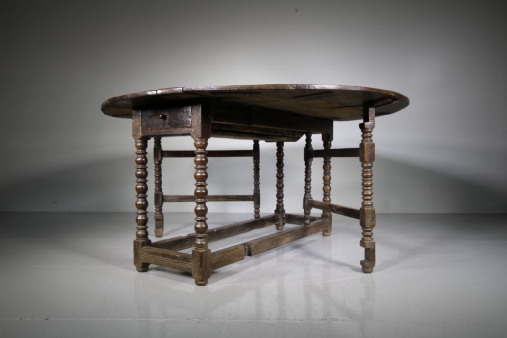 Large 17th Century English Antique Oak Dining Table