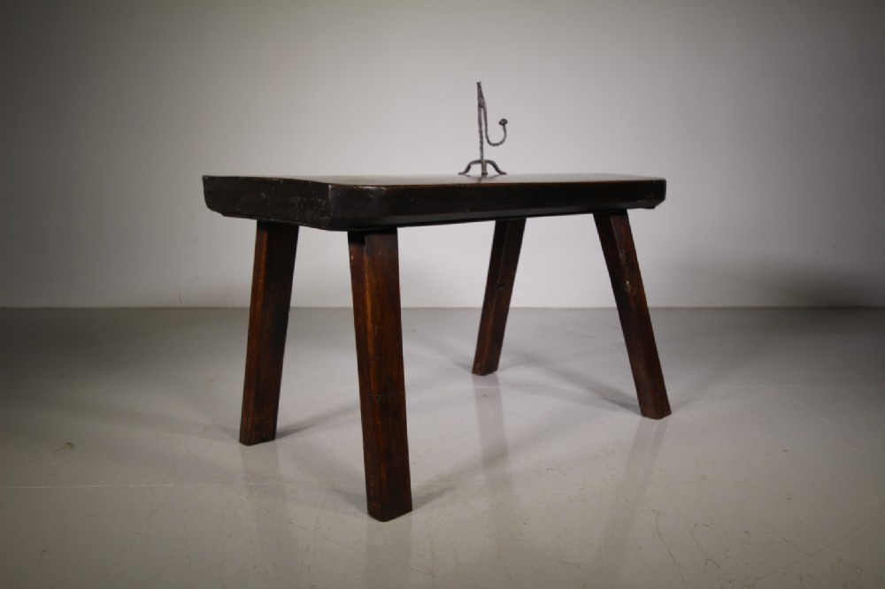 Early 19th Century English Antique Oak Pig Bench Table