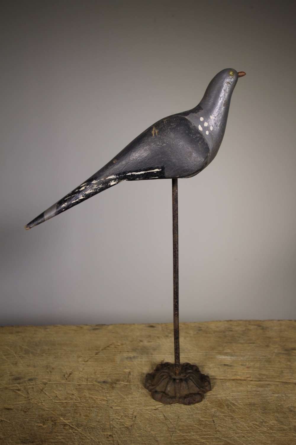 Original English Edwardian Antique Decoy Pigeon