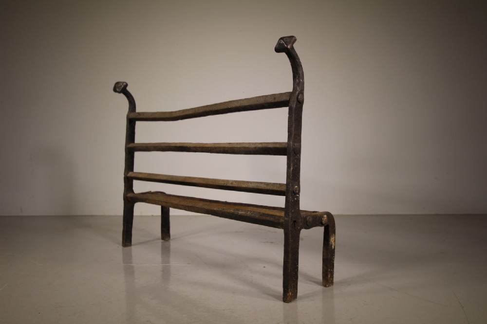Early 18th Century Antique Iron Fire Grate