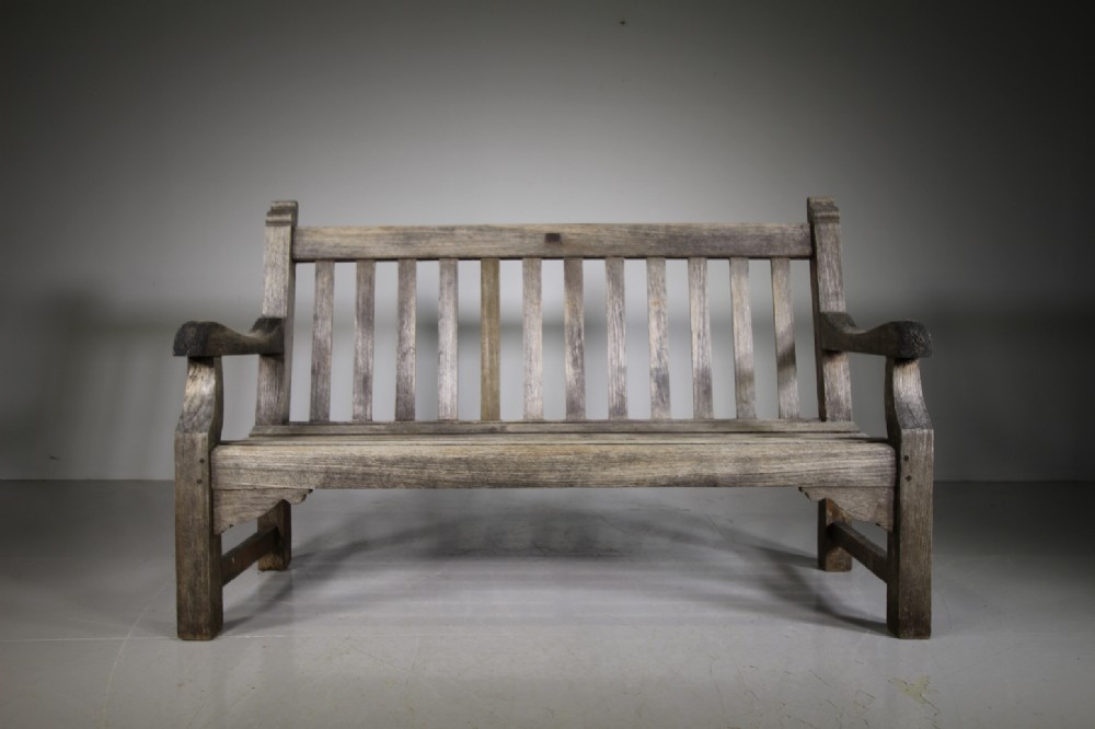 Heals of London 1930’s Teak Garden Bench Seat