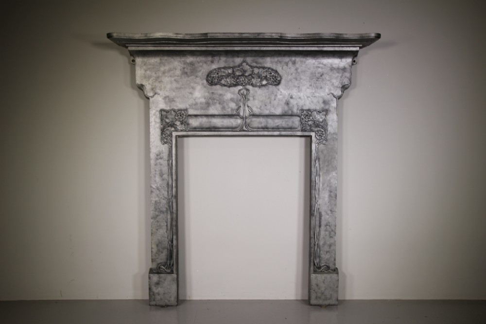 Large Liberty London 19th Century Antique Cast Iron Fire Surround