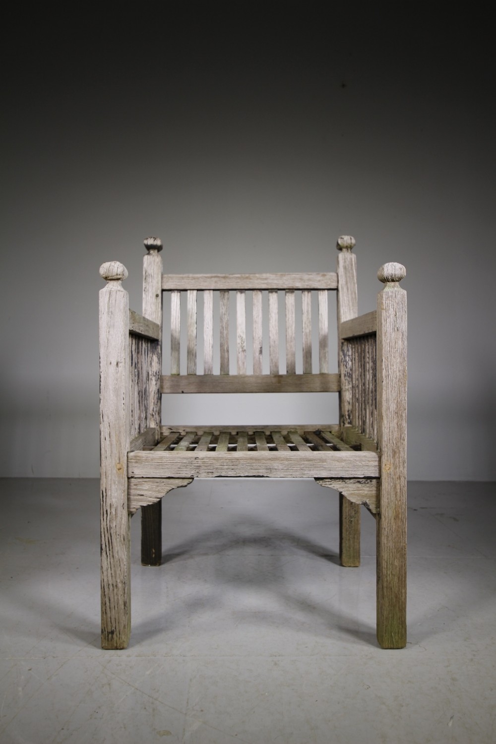 Heals Edwardian Antique Teak Garden Armchair