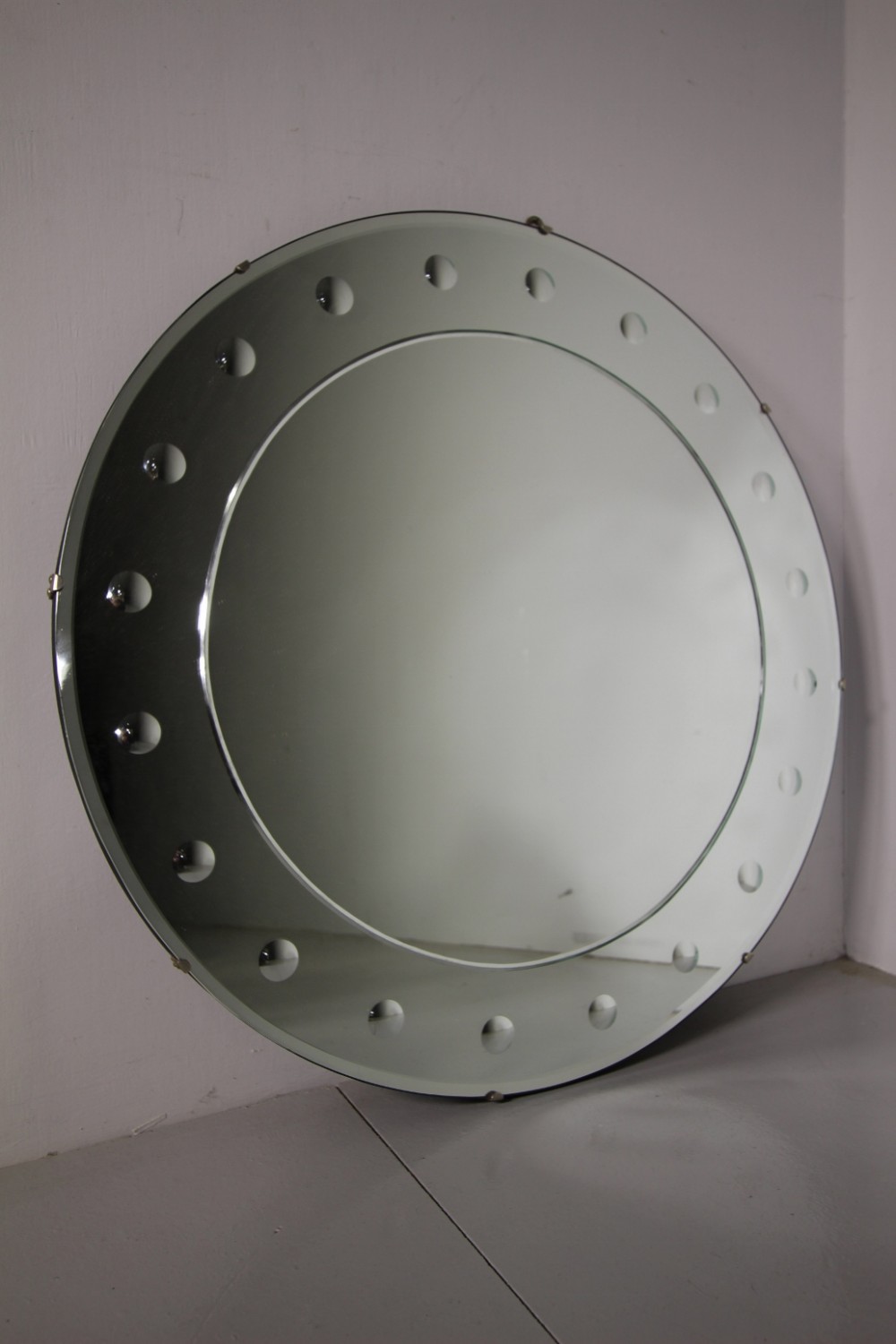 English 1920’s Wall Mirror with Convex Decorations