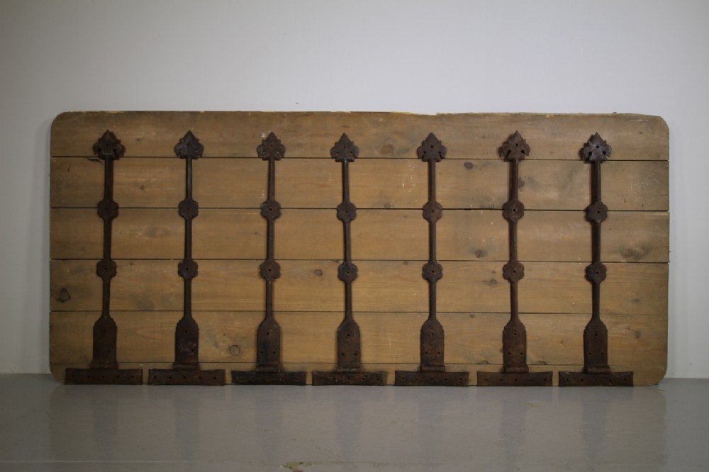 7 x Large Antique Iron Blacksmith Door Hinges from York Minster