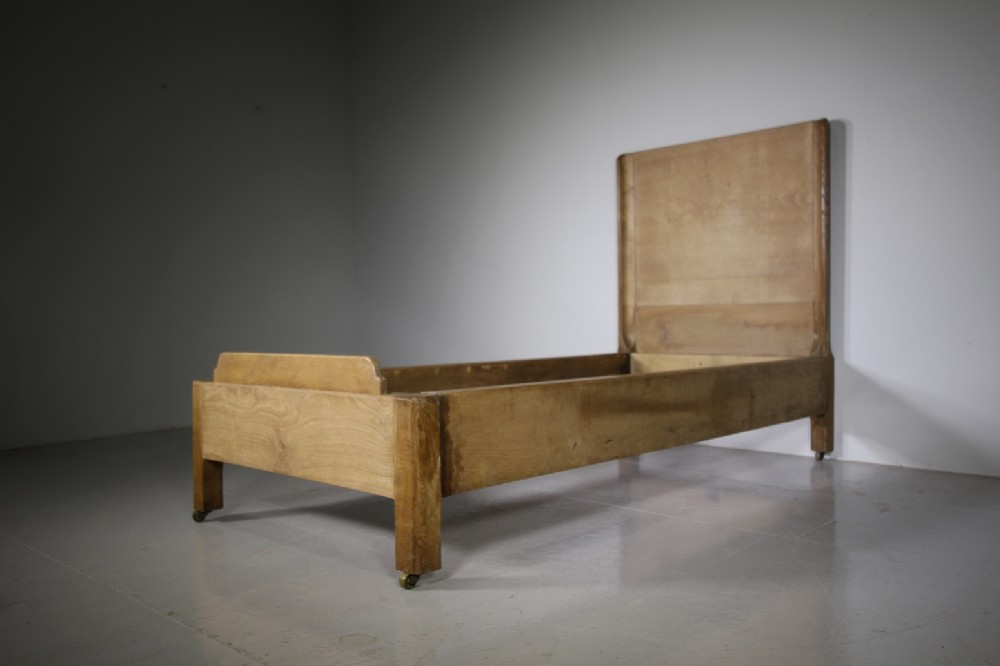 Rare Robert Lorimer Antique Oak Single Bed