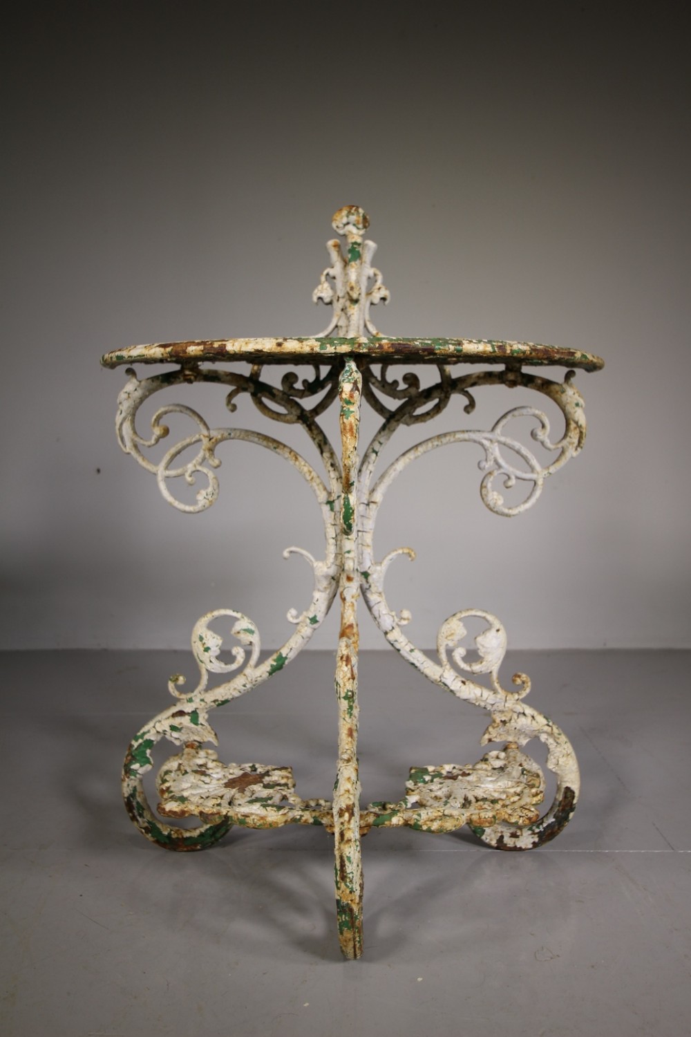 Beautiful English 19th Century Antique Iron Conservatory Table