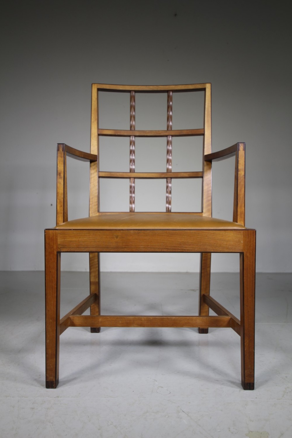 Very Rare Peter Waals 1936 Walnut Carver Dining Chair