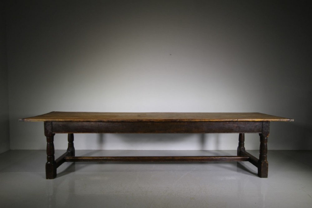 Massive English 19th Century Country House Antique Kitchen Dining Table