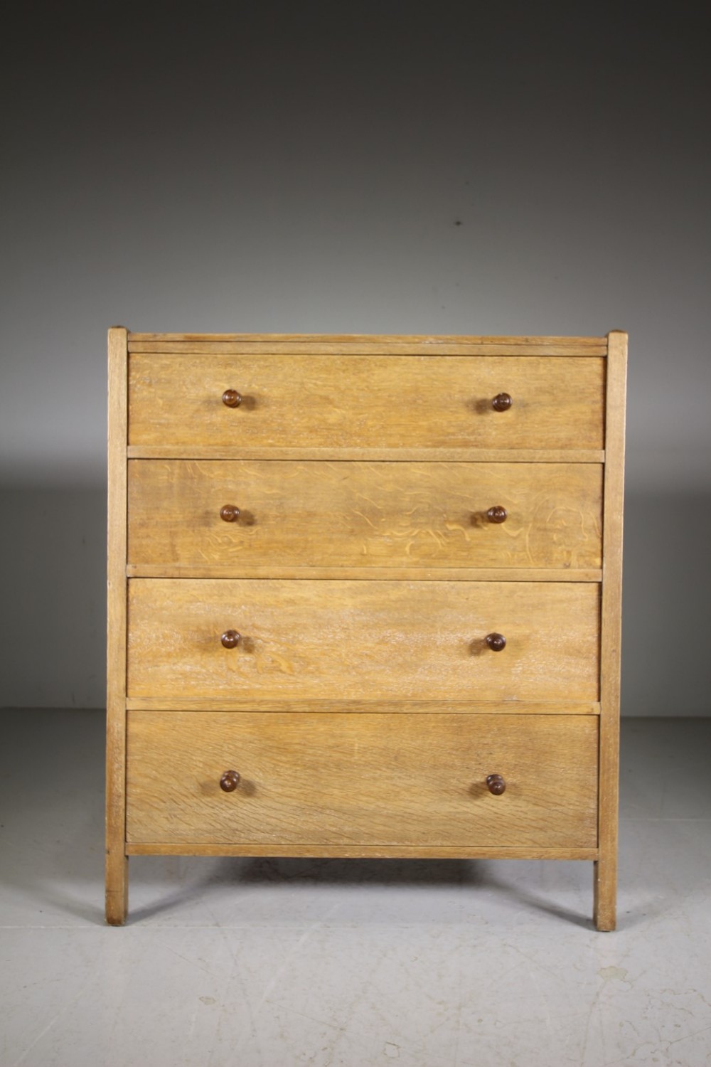 Heals Large Antique Oak Letchworth Chest of Drawers