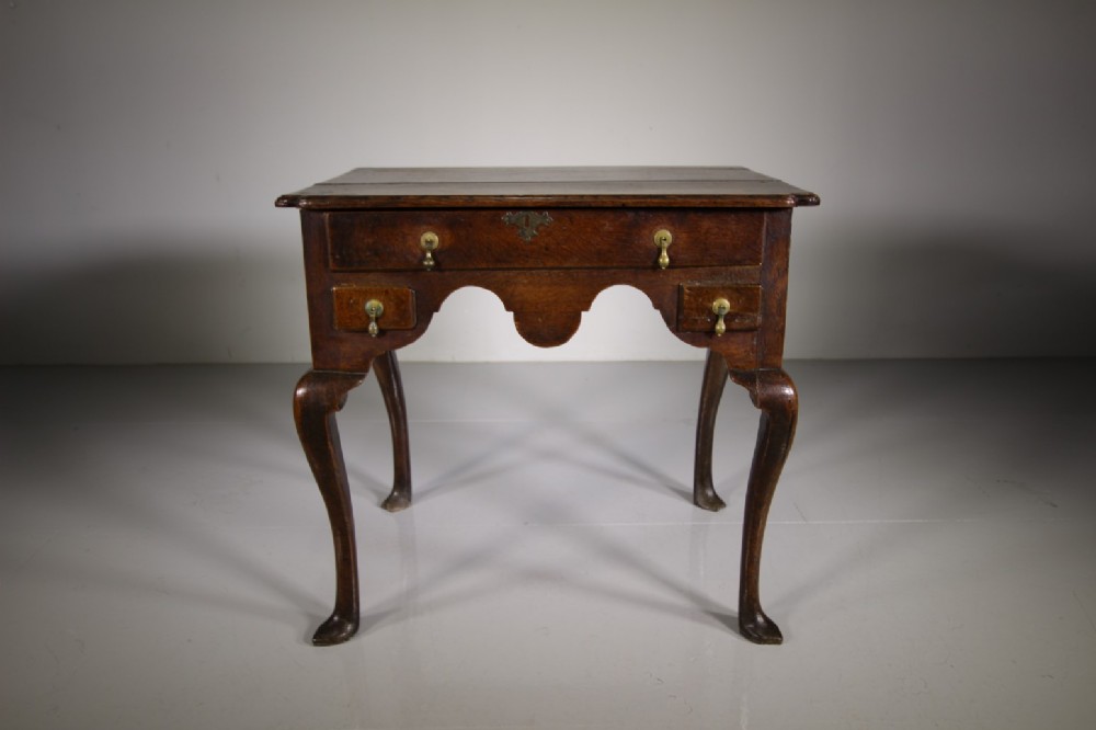 18th Century Antique Oak English Lowboy Table
