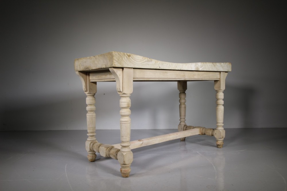 English 19th Century Antique Butchers Kitchen Table 
