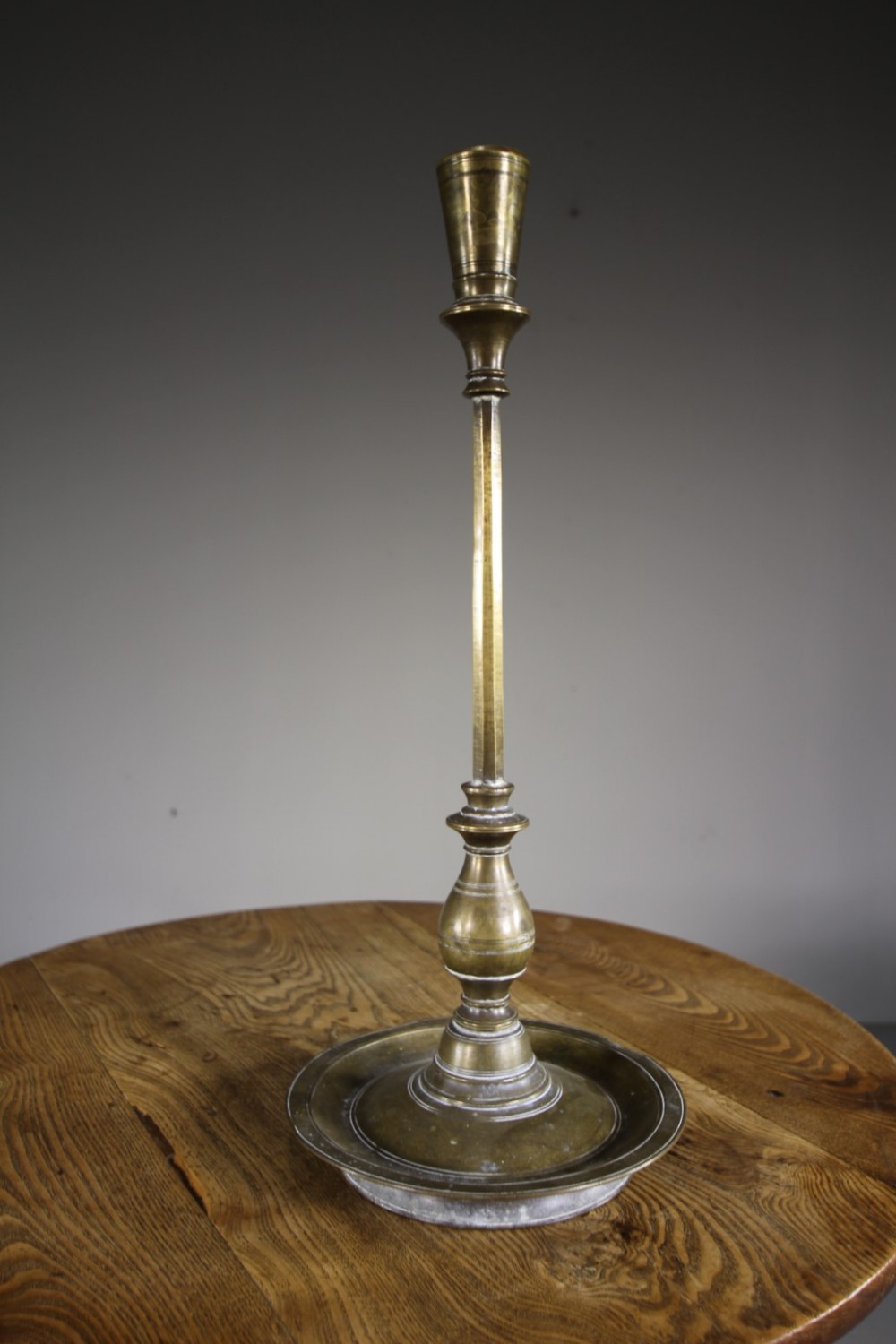 Impressive 19th Century Bronze Antique Candlestick 