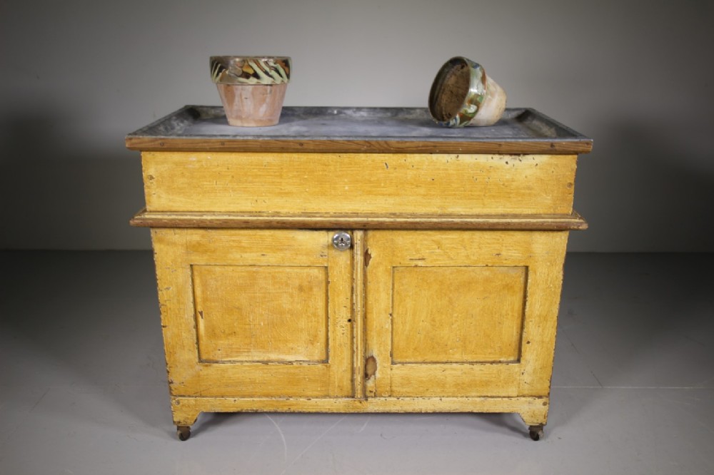 19th Century Antique Original Painted Pine Potting Table