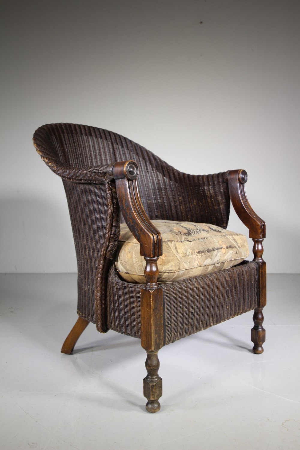 Very Rare Lloyd Loom 1930's Garden Armchair in Original Finish