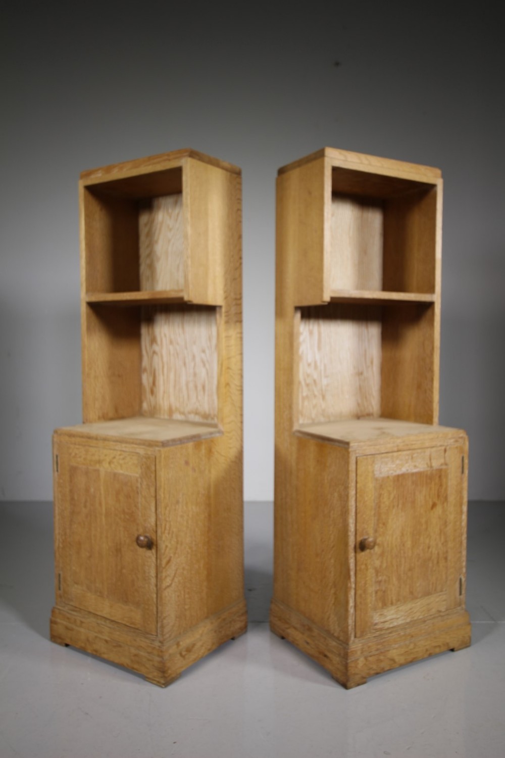 
Pair of Heals of London 1920’s Oak Bedside Cabinets