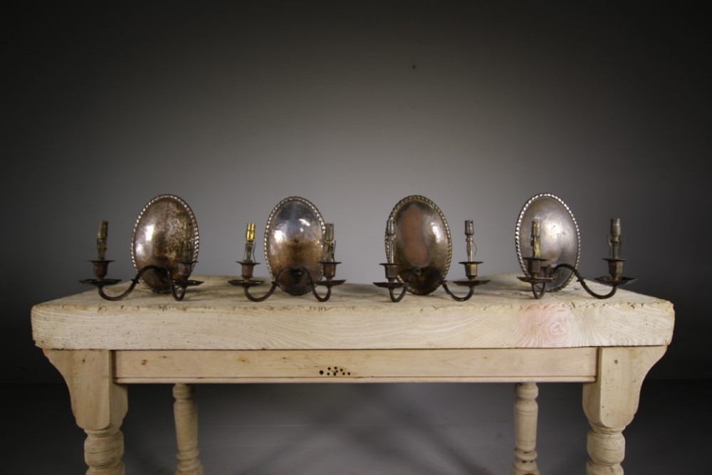 Set of Four 19th C Antique Faraday & Sons Antique Wall Lights / Sconces 